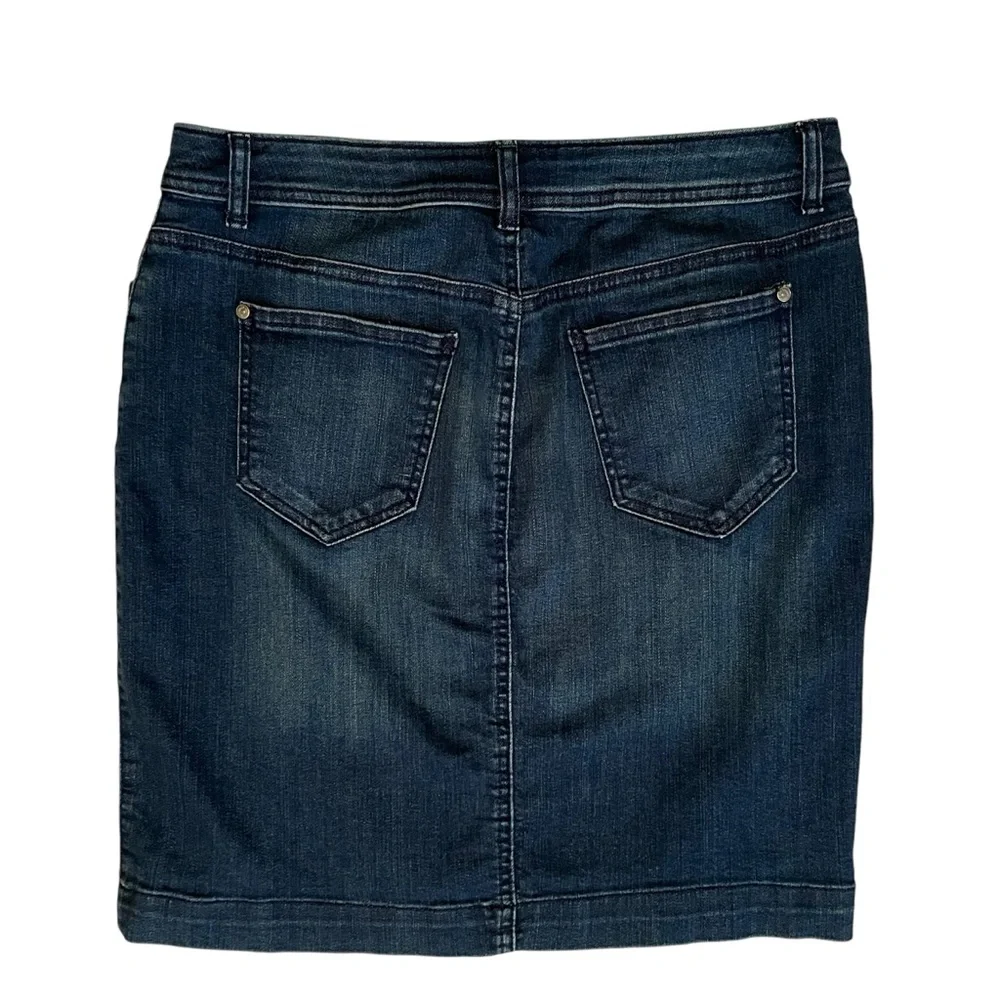 Tommy Hilfiger Denim Button Front Pencil Skirt 6